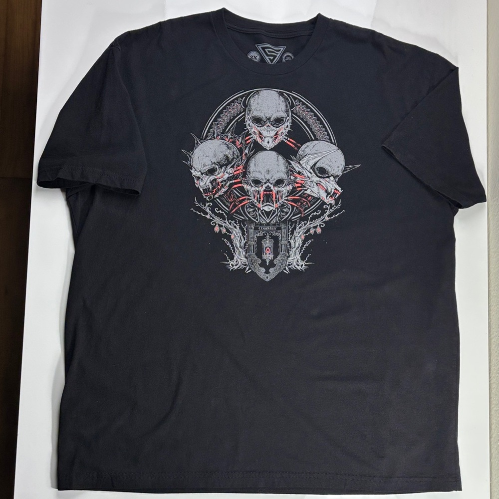CODE VEIN Video Game T-Shirt black with skull graphics